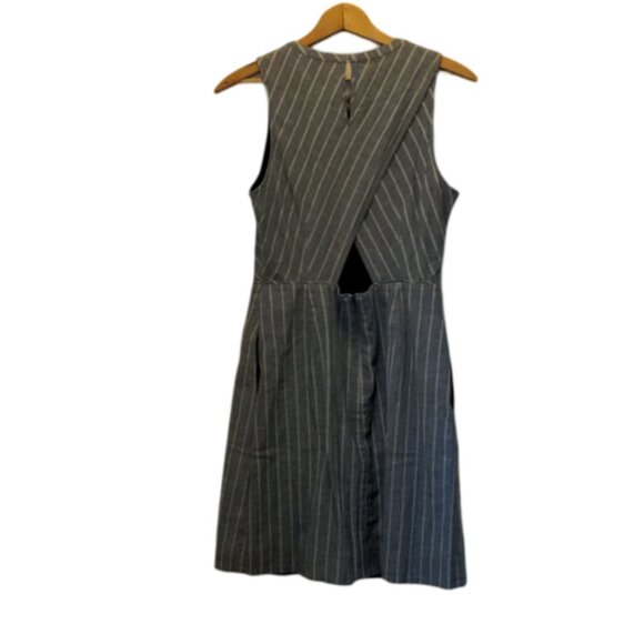JCrew Women's Size 4 Sleeveless Career Wear Chevron Stripe One Piece Lined Dress - Picture 7 of 16